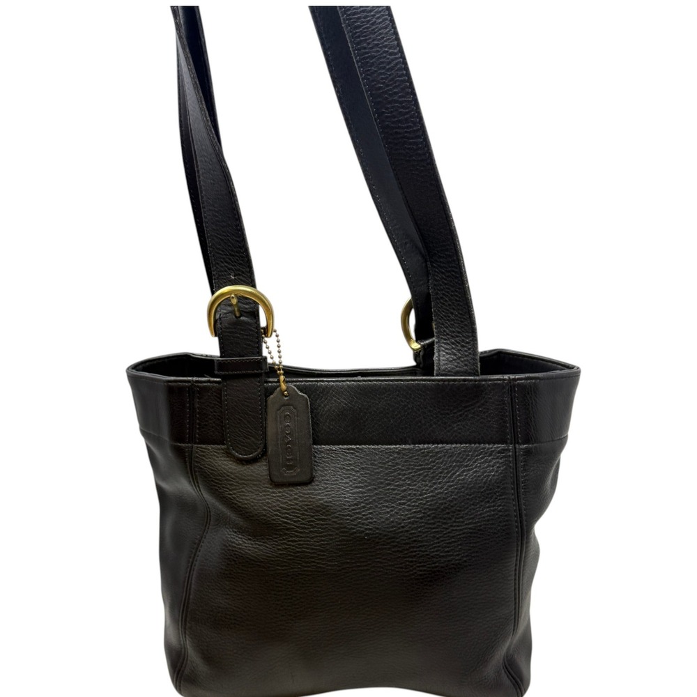 1996 Coach Waverly Black Leather Tote Shoulder Bag USA 4157